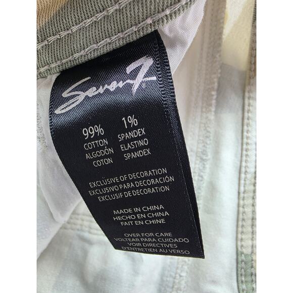 SEVEN7 Brown Green Tan Camo Distressed Stretch Jeans Pants SZ 12 - Picture 11 of 12